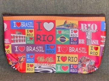 necesserie grande colorido, Eu amo Rio, Rio de Janeiro, lapa, Cristo, brasil, pão de açúcar, bondinho, Rio de Janeiro, Brasil