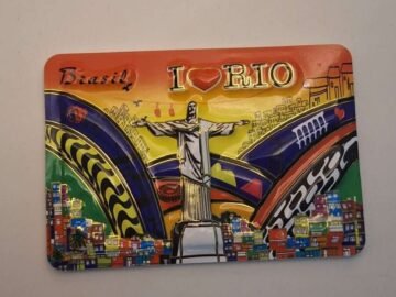 imã de geladeira beijinho, maracanã, pão de açucar, arcos da lapa, bondinho, brasil, cristo 