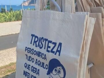 ecobag  divertidamente tristeza