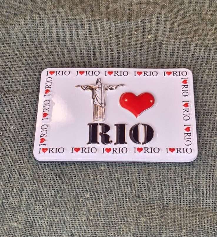 imã de geladeira Rio de Janeiro eu amo Rio