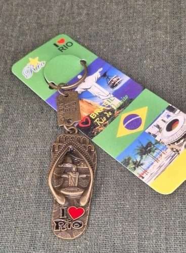 chaveiro sandália Rio de Janeiro, Cristo Redentor, bondinho, lapa, I Love Rio