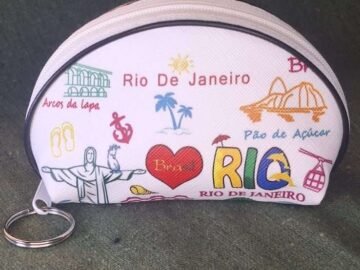 porta moedas fundo do mar, cristo, pão de açucar, drink, chinelo, concha, maracanã, calçadão de copacabana, eu amo Brasil, tartaruga, arcos da lapa, ancora, coqueiros.