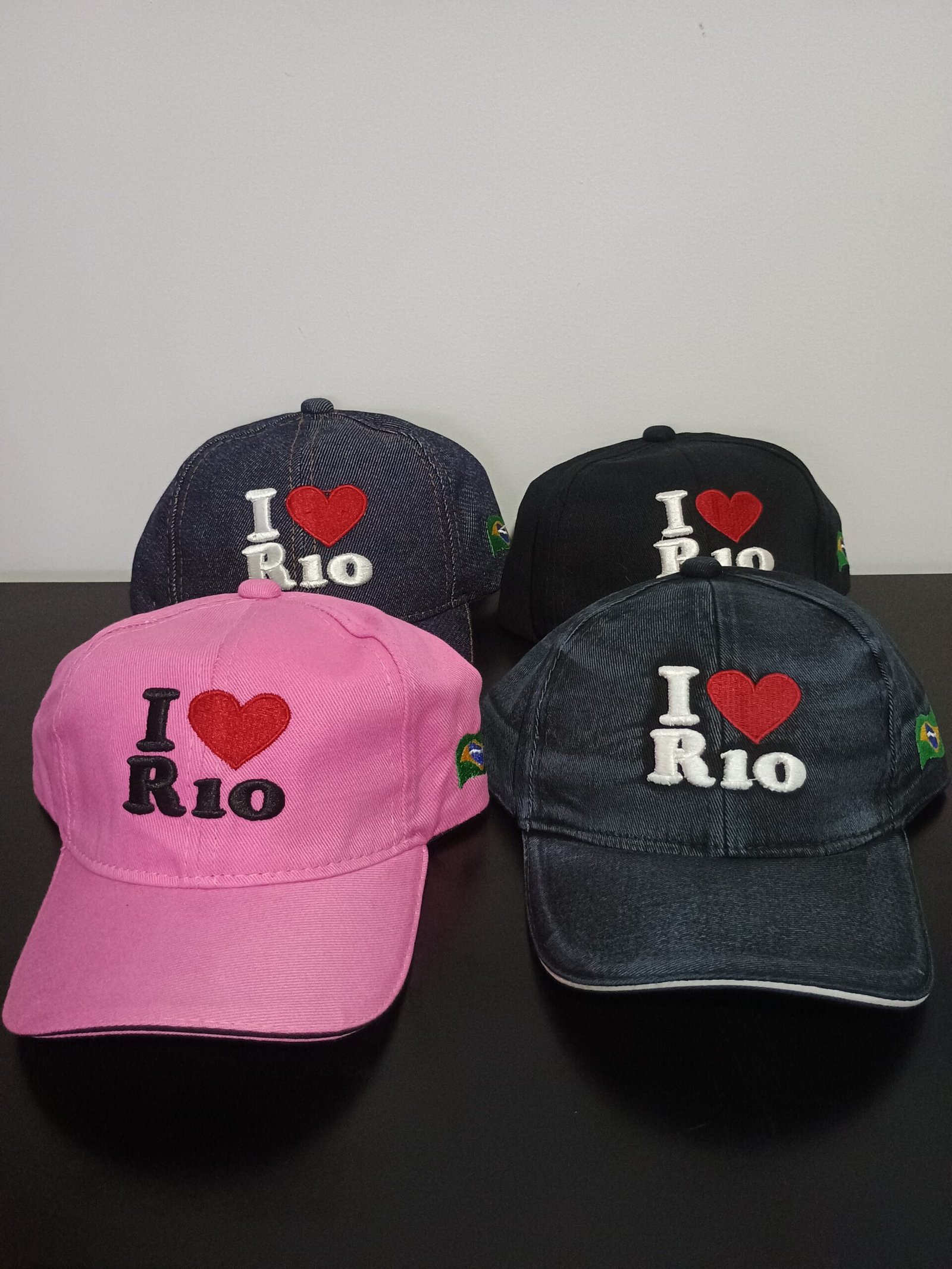 Boné infantil bordado escrito I Love Rio
