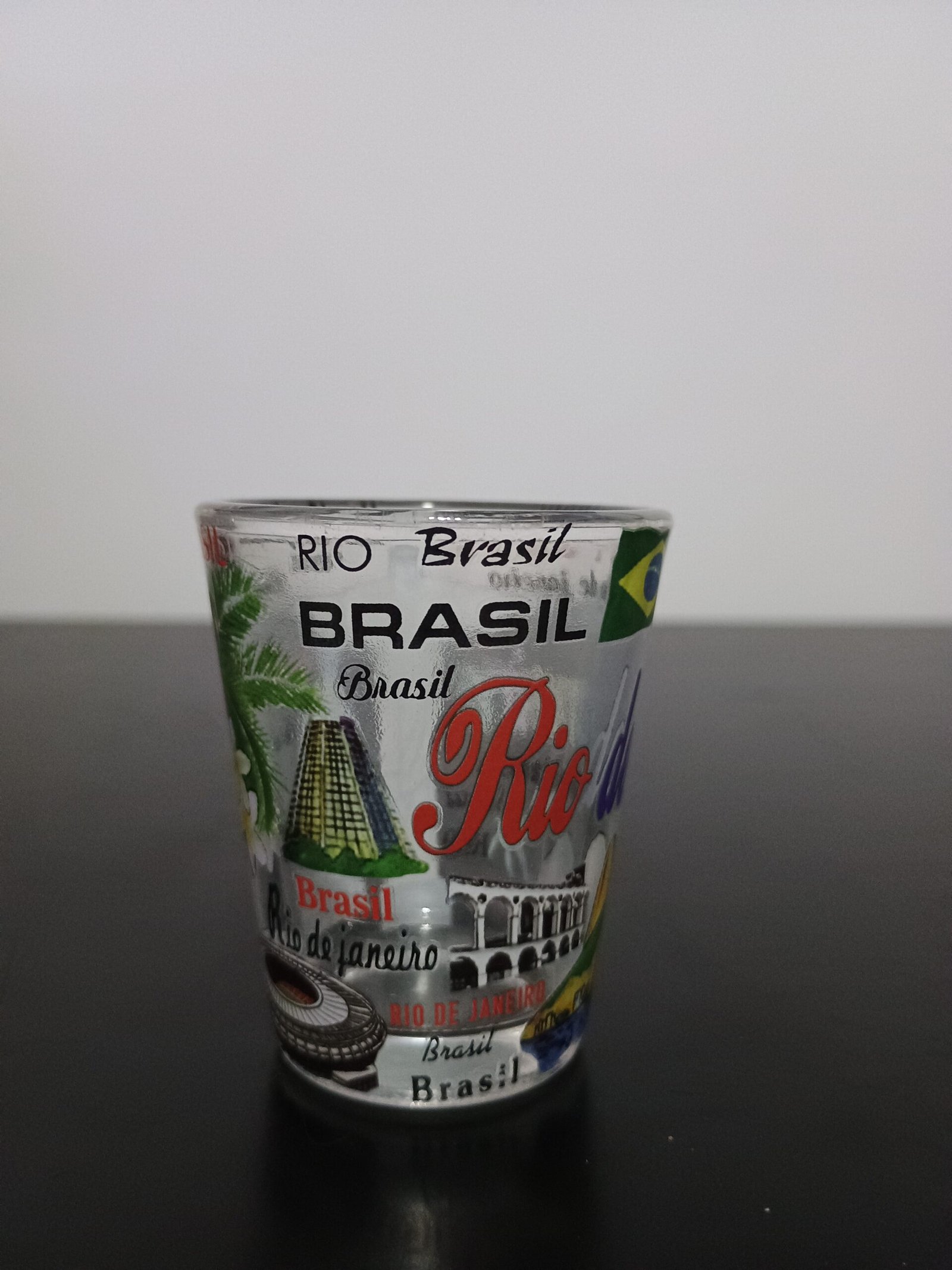 copo dose Rio de Janeiro colorido, Cristo 