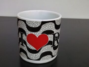 Xicara media I Love Rio, calçadão de Copabana