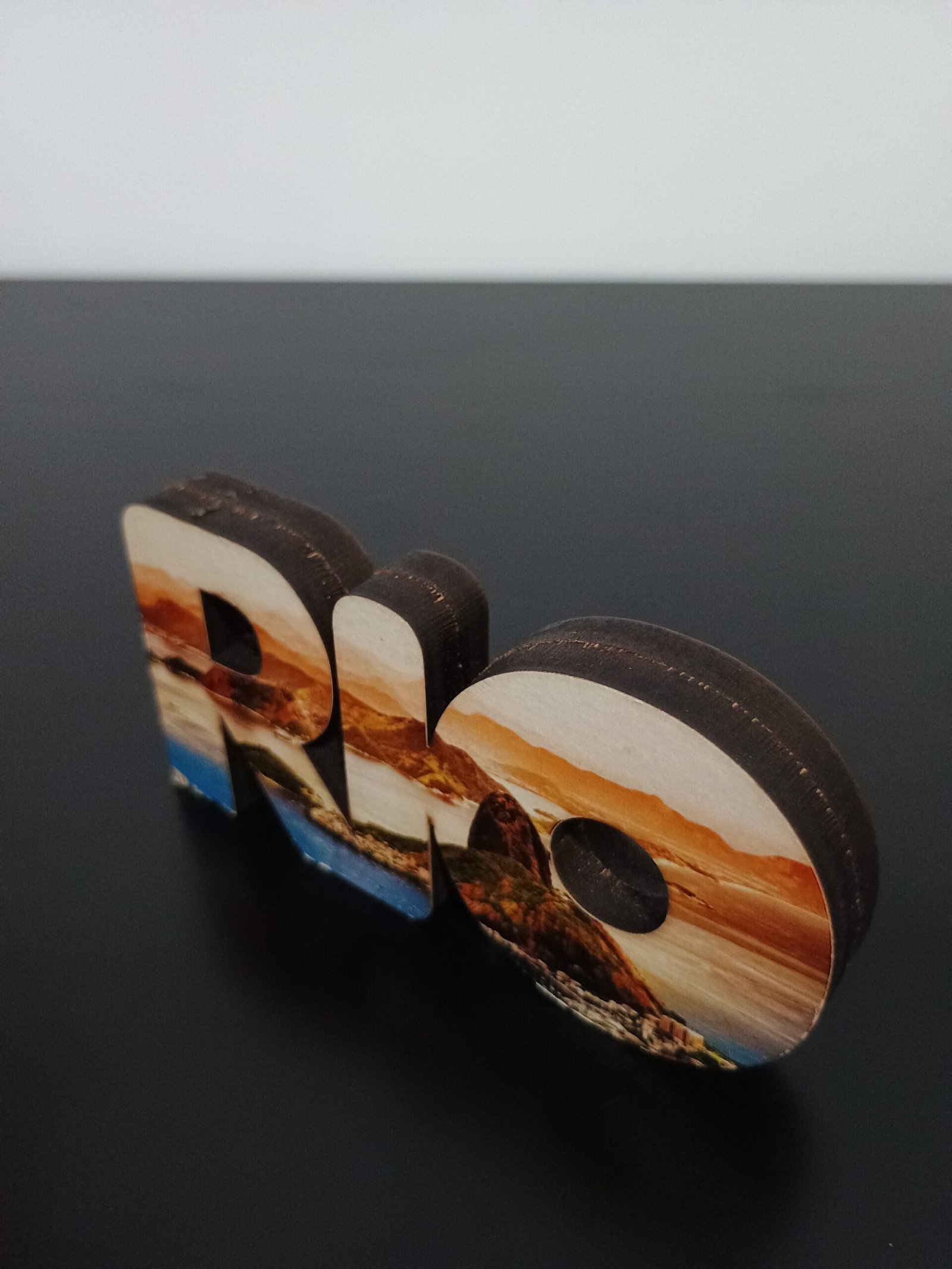 Placa de madeira Rio