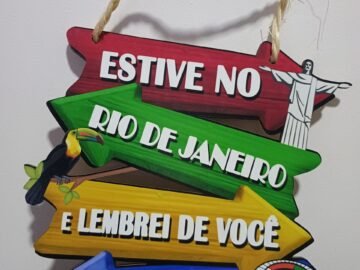 Placa de parede estive no Rio de Janeiro e lembrei de você com carinho