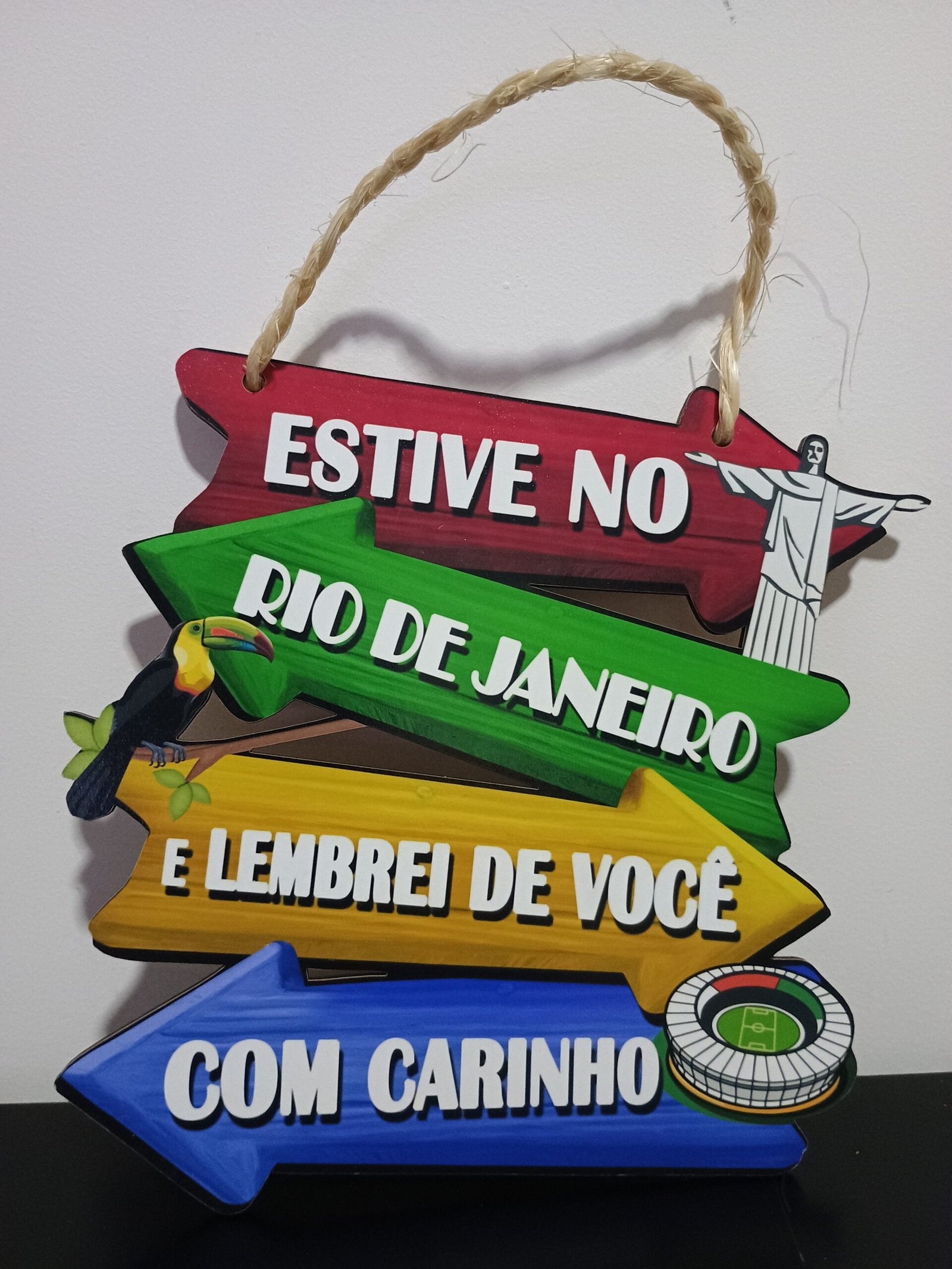 Placa de parede estive no Rio de Janeiro e lembrei de você com carinho