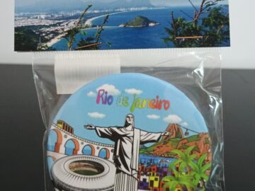 Espelho de plástico Rio de janeiro colorido, cristo, maracanã, arcos da lapa, pão de açúcar, favela.