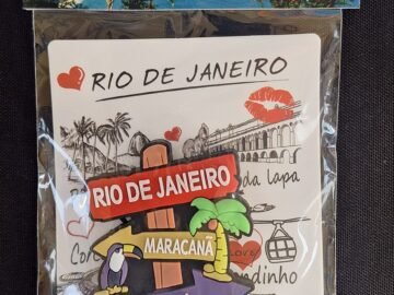 Imã de geladeira de borracha placas Rio de Janeiro