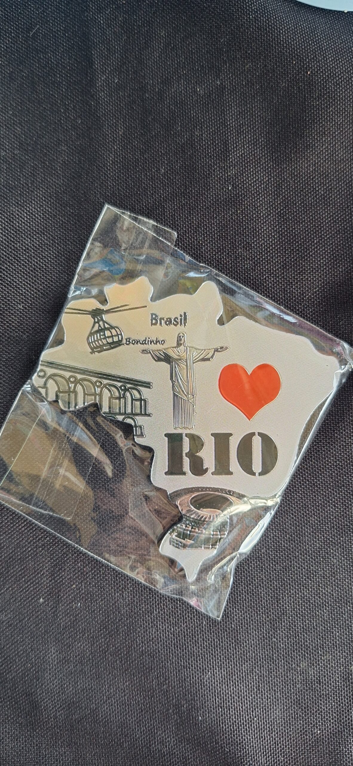 Imã de geladeira mapa amo Rio
