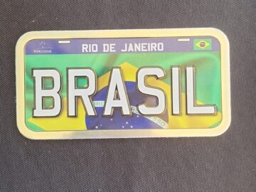 Imã de geladeira placa bandeira do Brasil Rio de Janeiro