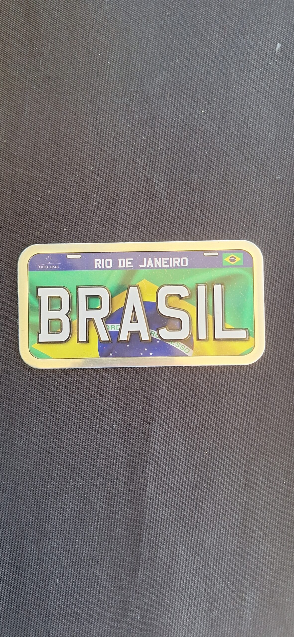 Imã de geladeira placa bandeira do Brasil Rio de Janeiro