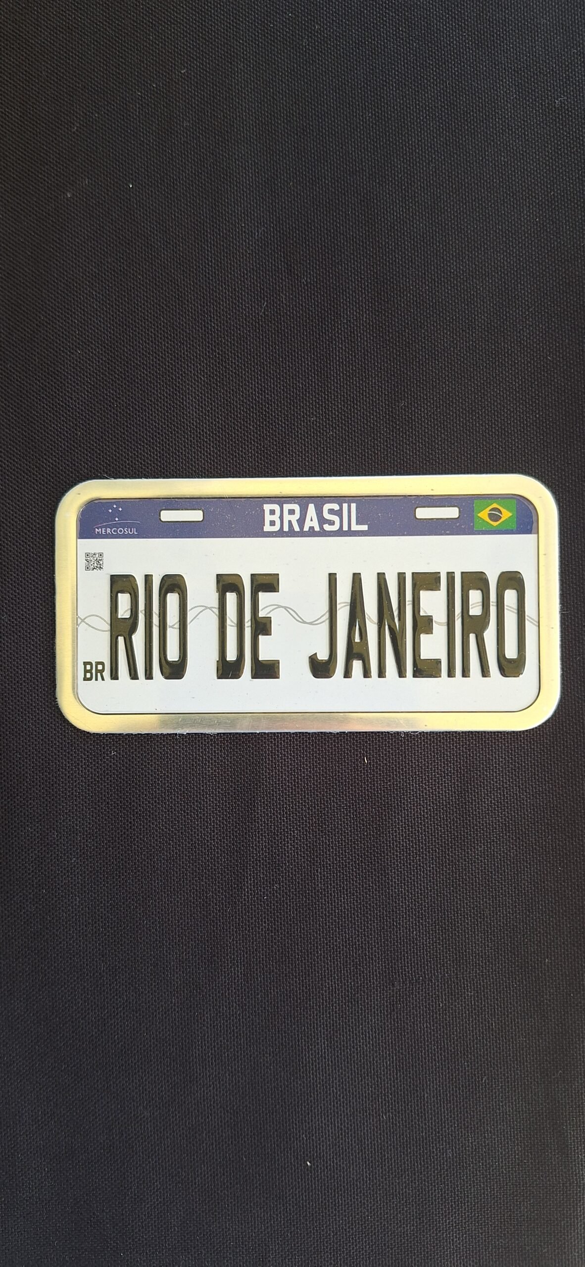 Imã  de geladeira placa Rio de Janeiro Brasil