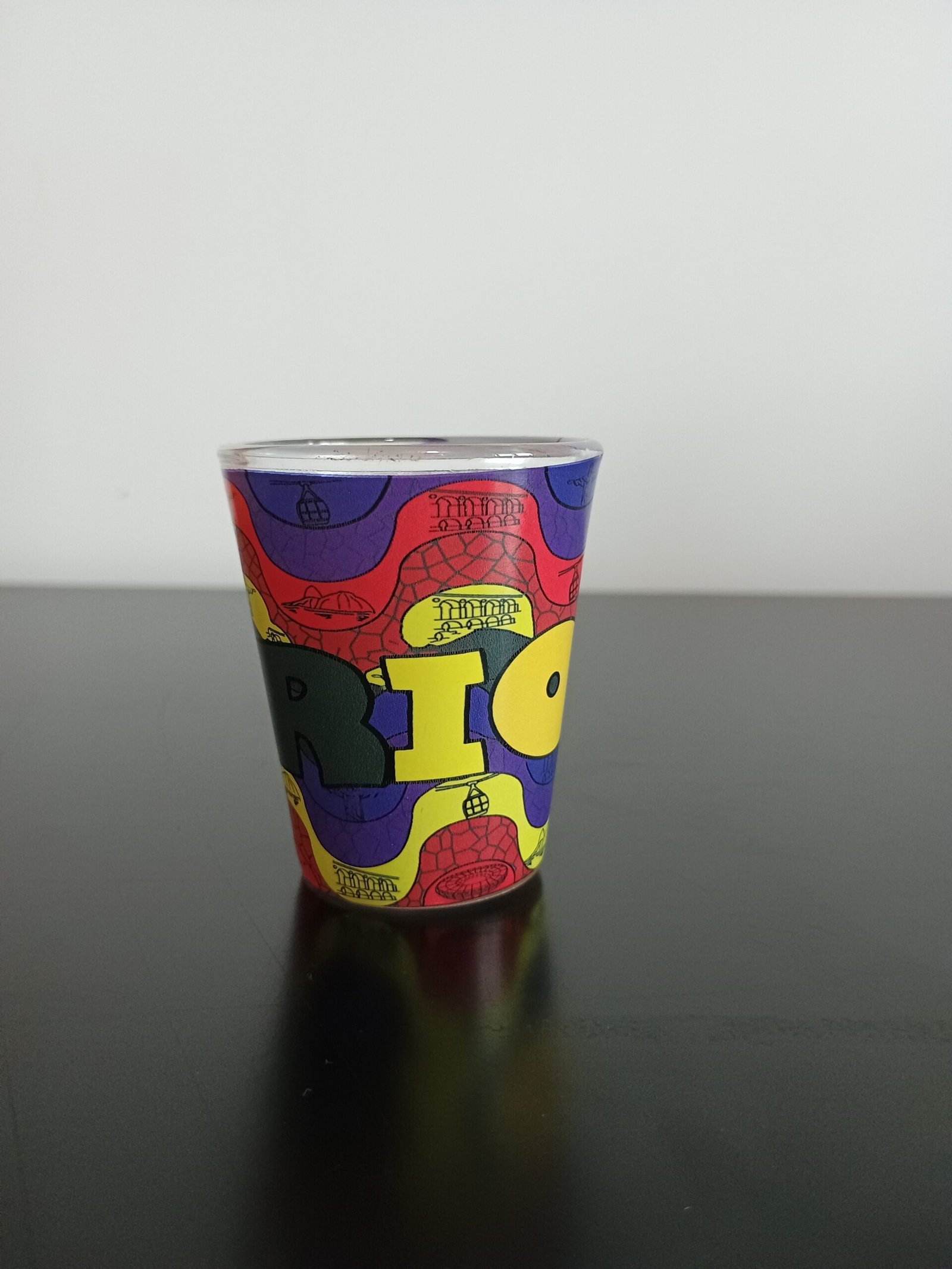 copo de dose Rio Calçadão colorido