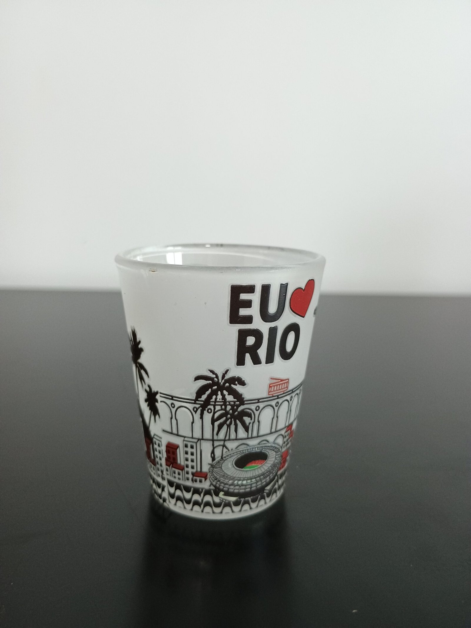 Copo de dose fosco Eu amo Rio roda gigante