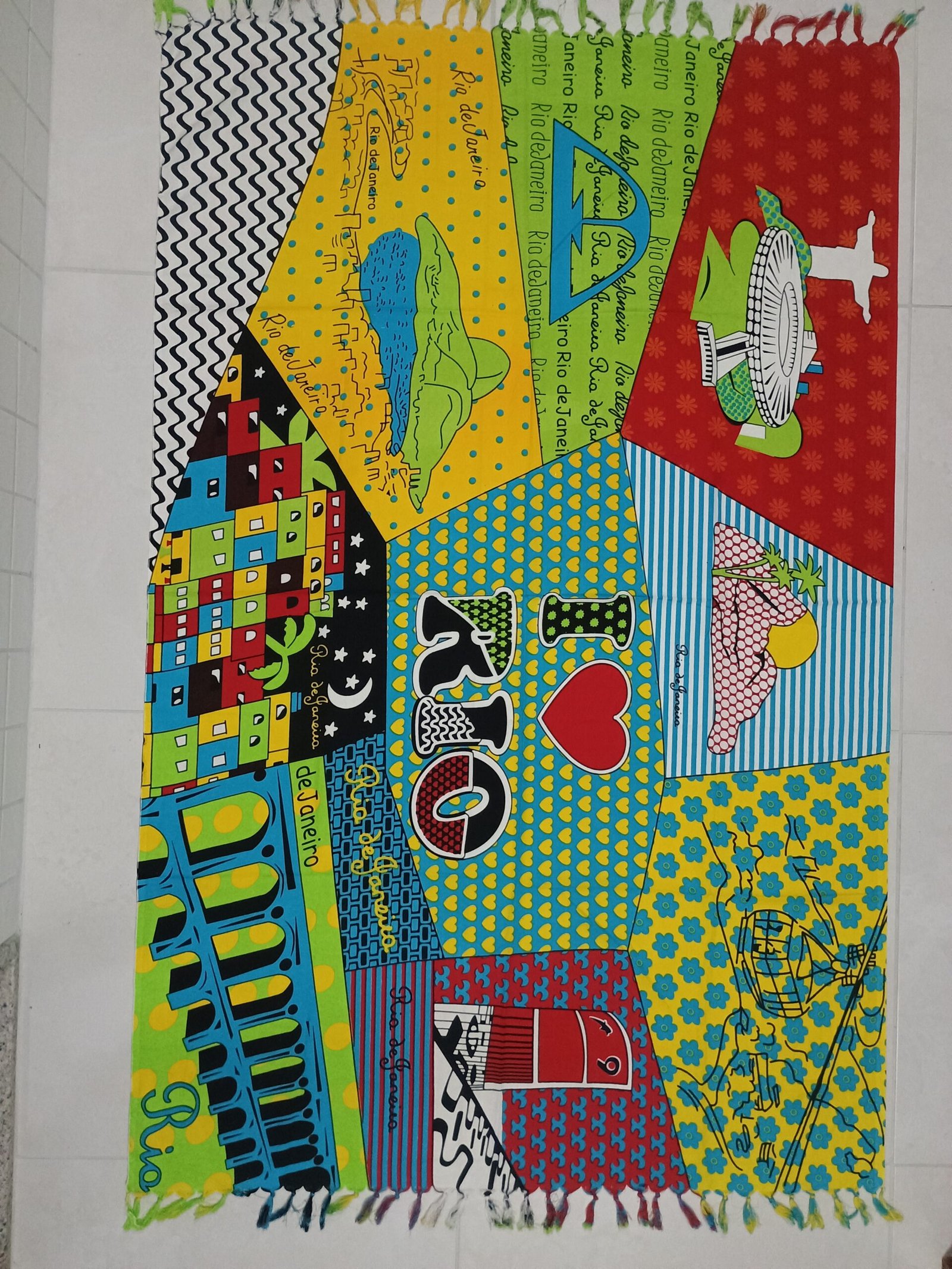 Canga de poliéster I love Rio