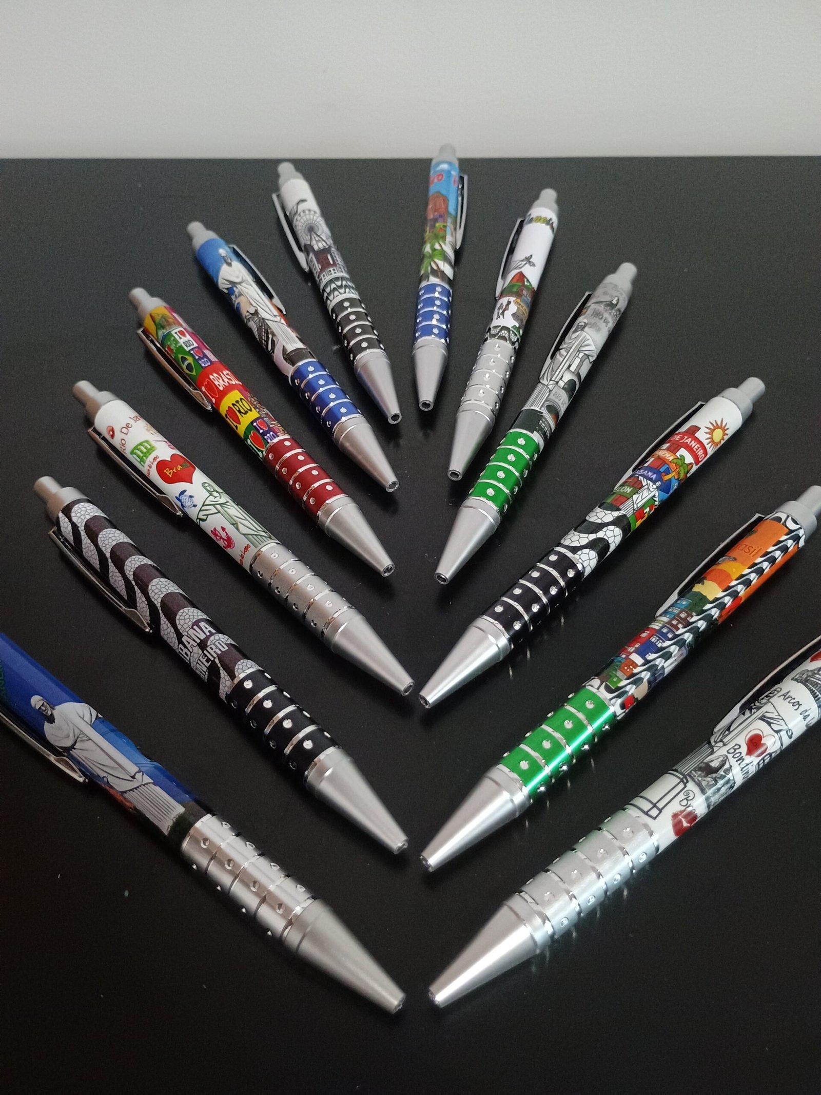 Canetas Rio de Janeiro cor de escrita azul