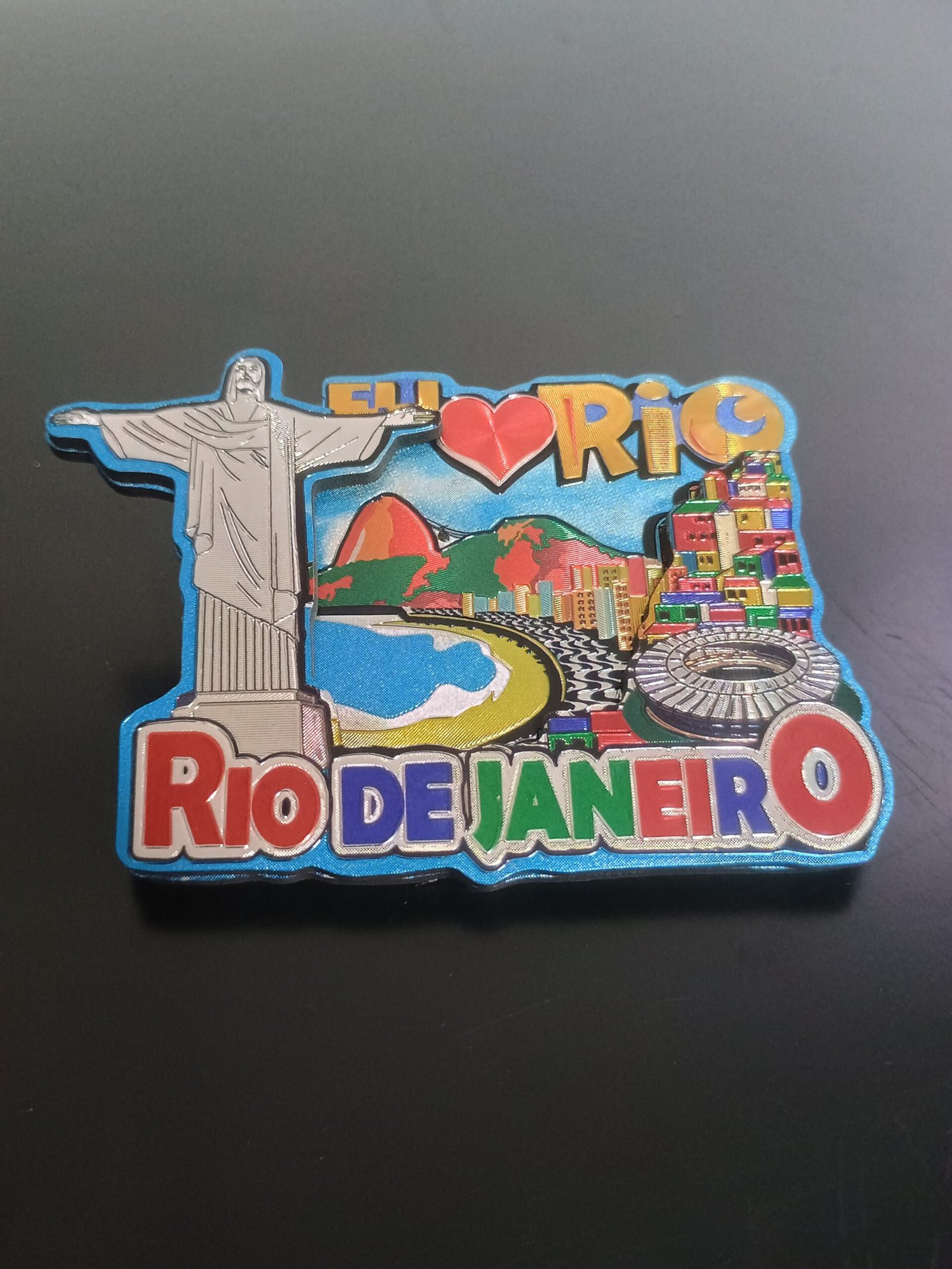 Imã de madeira favela, Cristo, maracanã, Rio de Janeiro