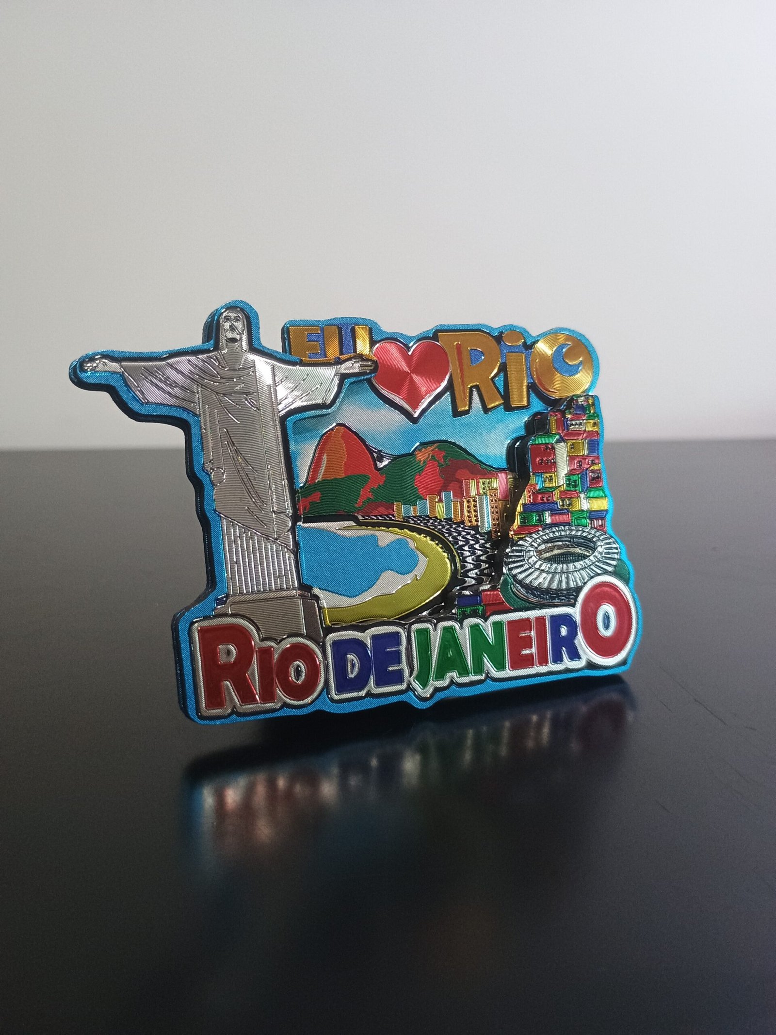 Imã de madeira favela, Cristo, maracanã, Rio de Janeiro