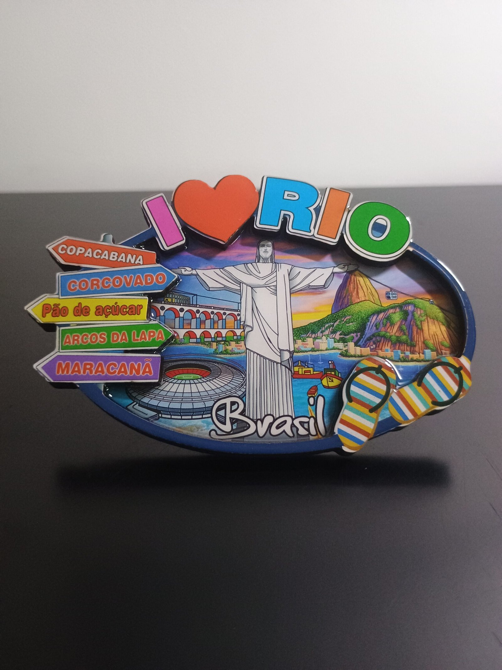 Imã de madeira  I LOVE RIO