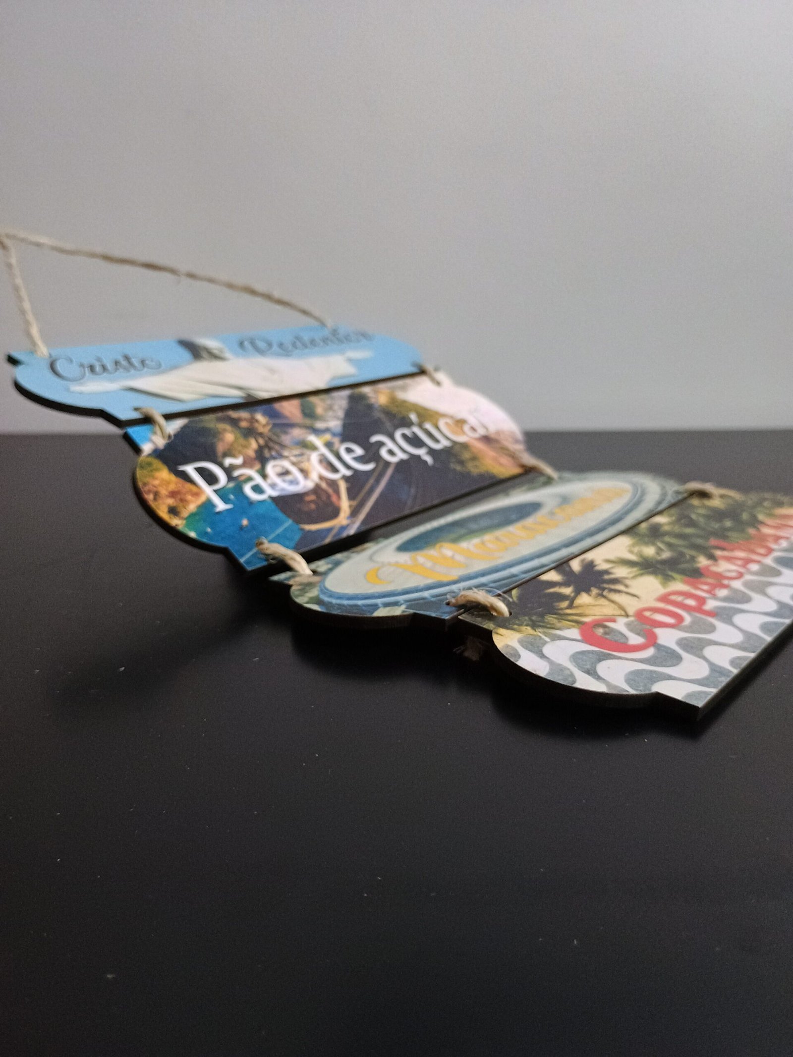 placa decorativa de madeira para pendurar na parede Rio de Janeiro