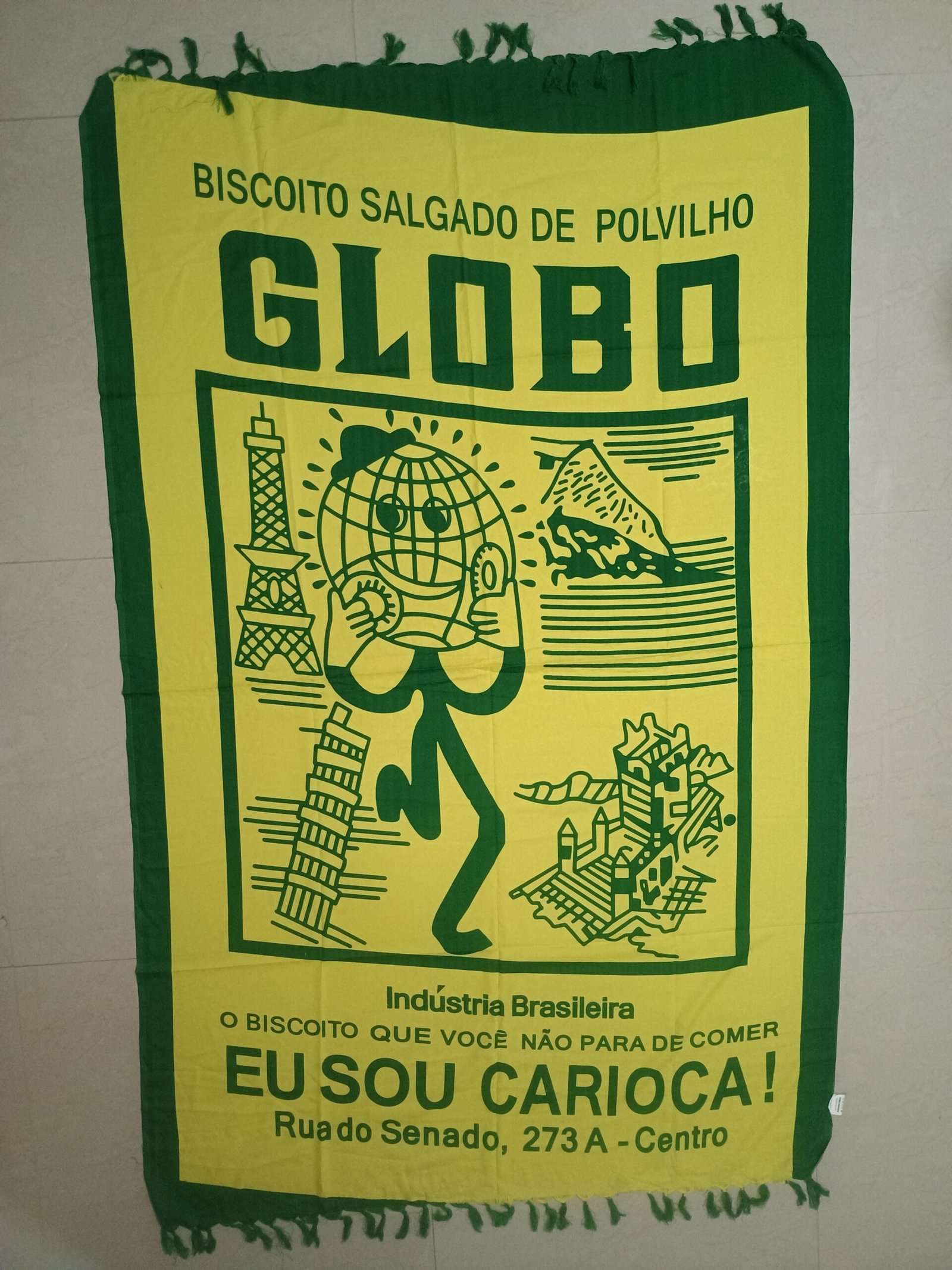 Canga poliester do biscoito Globo