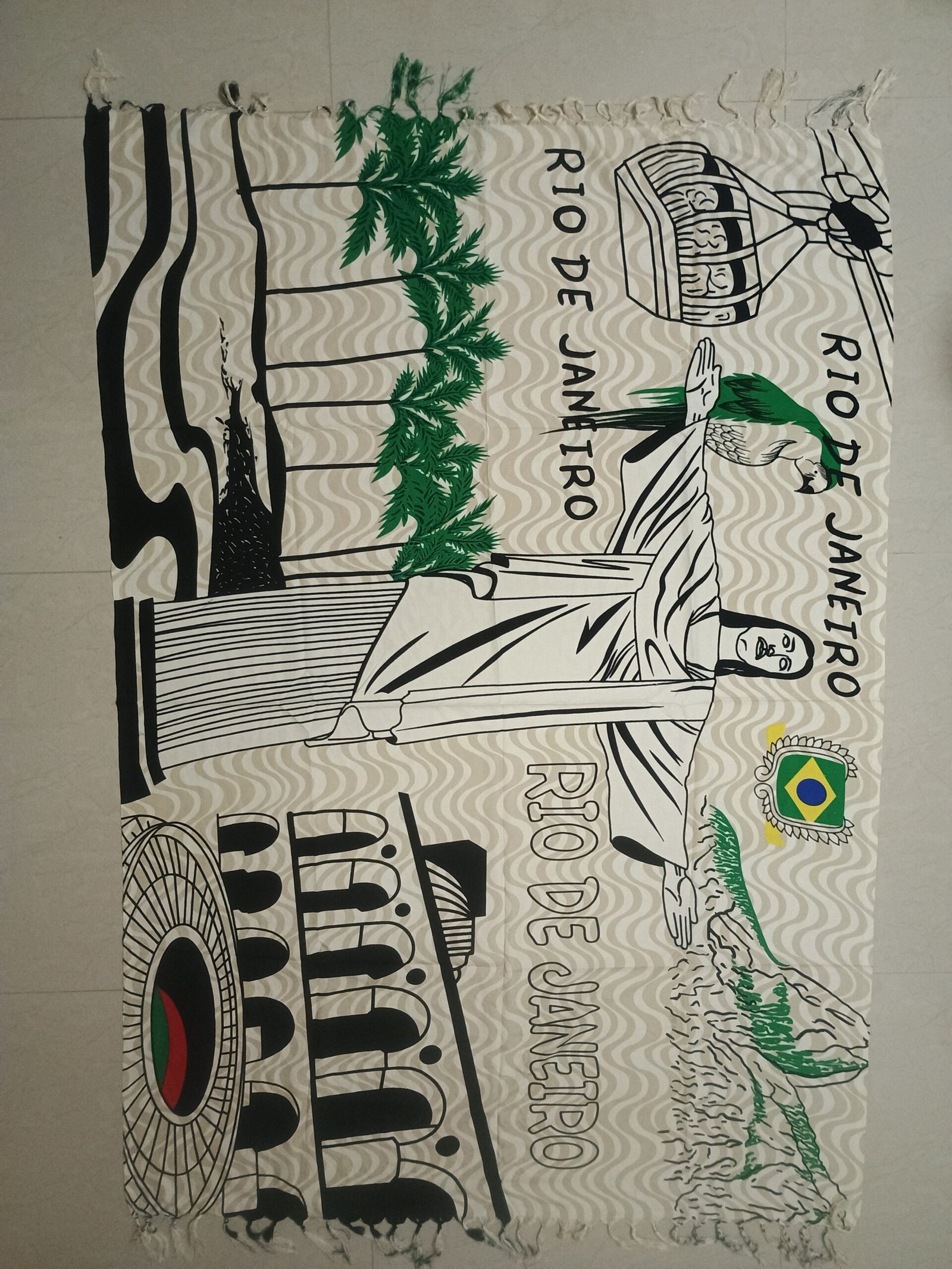 canga cristo bege polieste