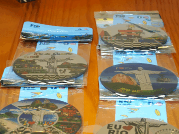 Box Com 05 Imãs Geladeira Redondo Rio De Janeiro Souvenir