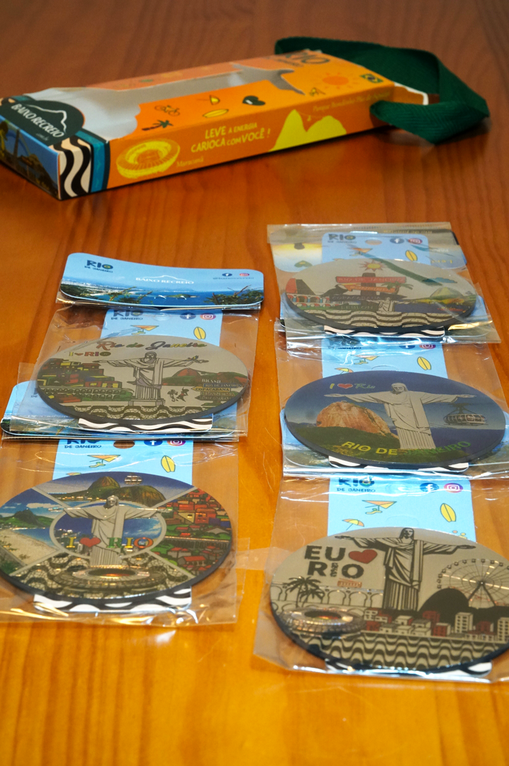 Box Com 05 Imãs Geladeira Redondo Rio De Janeiro Souvenir
